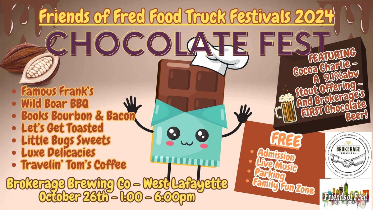 10\/26\/24 West Lafayette's ChocolateFest at Brokerage Brewing Co w Friends of Fred 