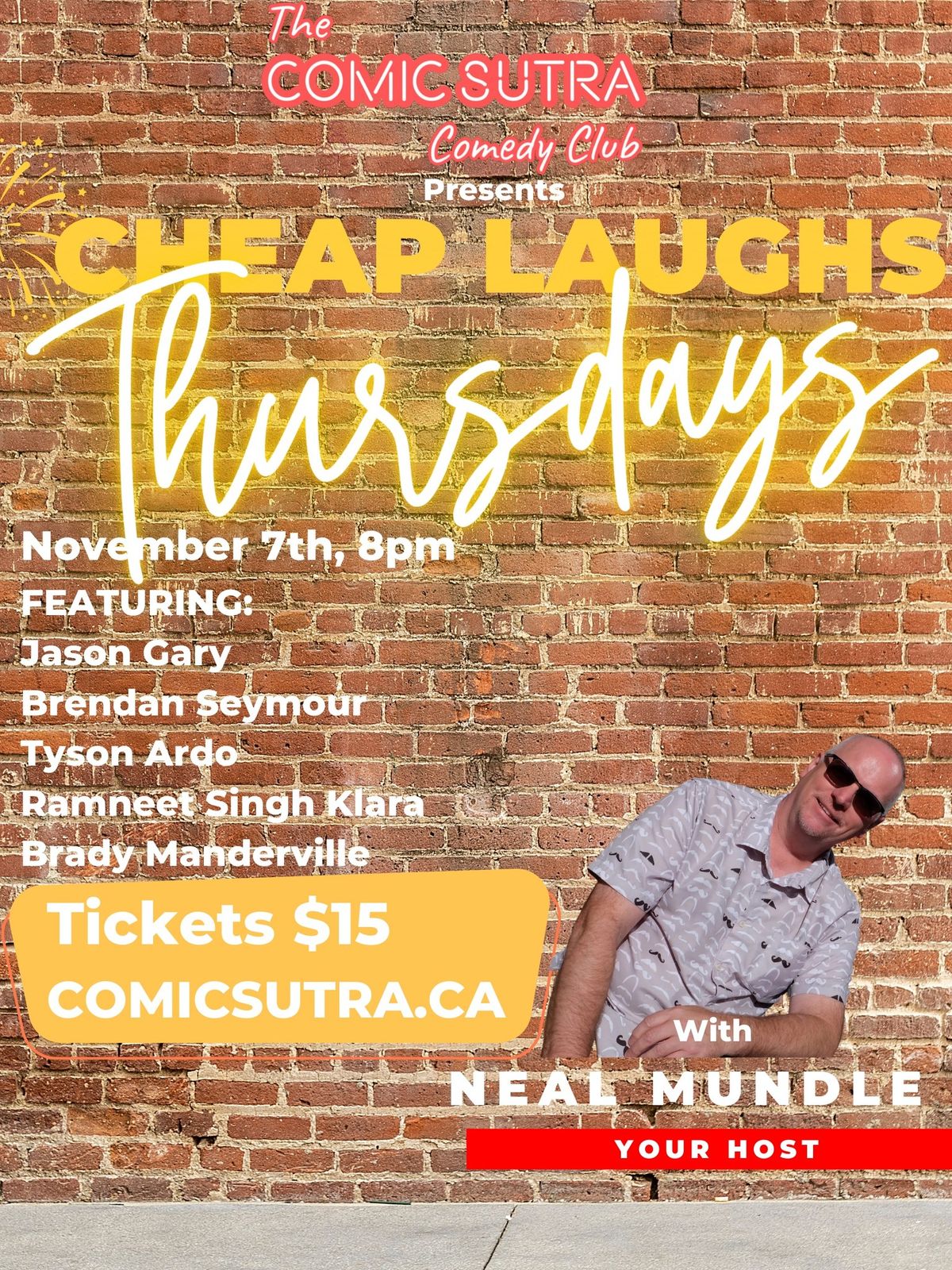 Comic Sutra presents Cheap Laughs Thursday