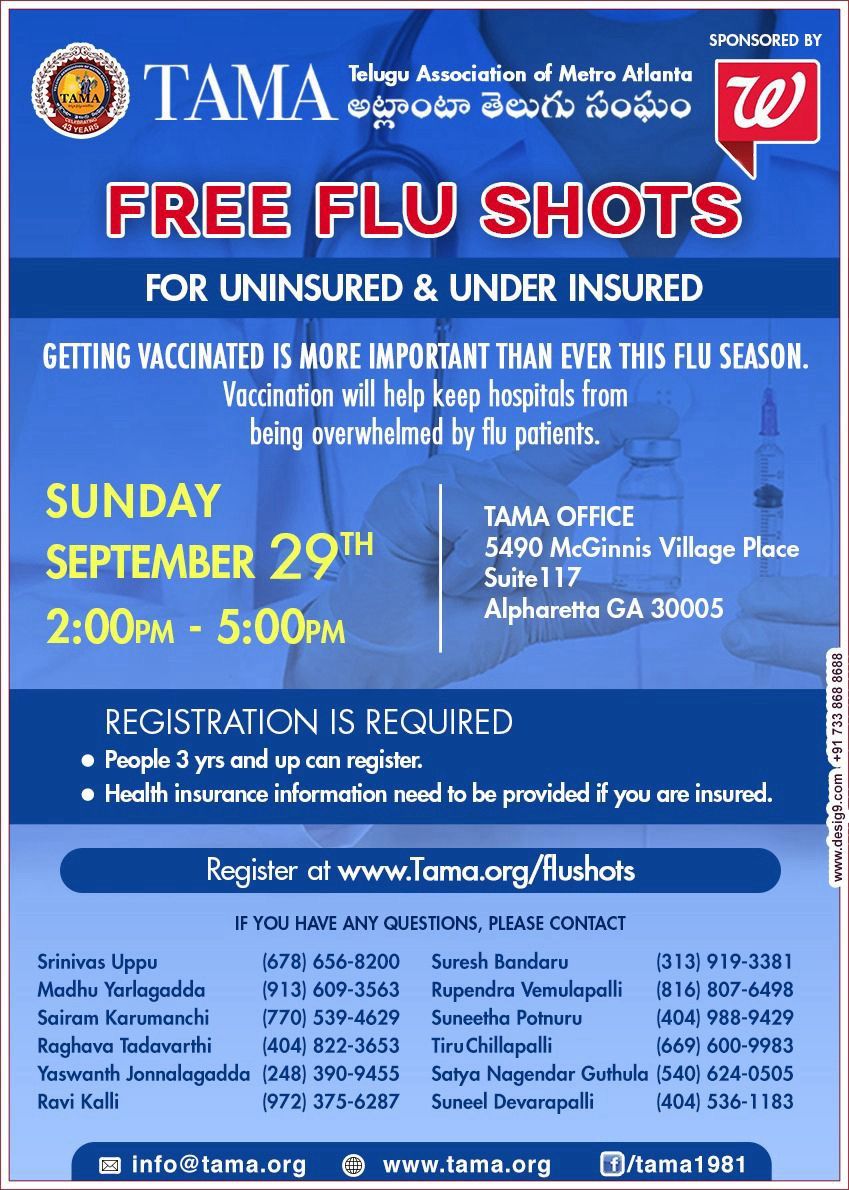 TAMA FREE FLU SHOTS 