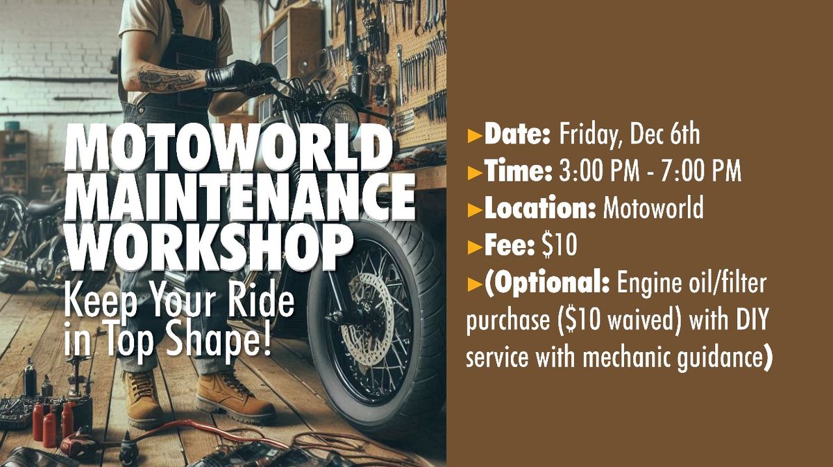 Motoworld Maintenance Workshop