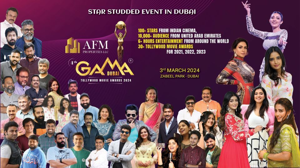 GAMA Tollywood Movie Awards 2024, Zabeel Park, Dubai, 3 March 2024