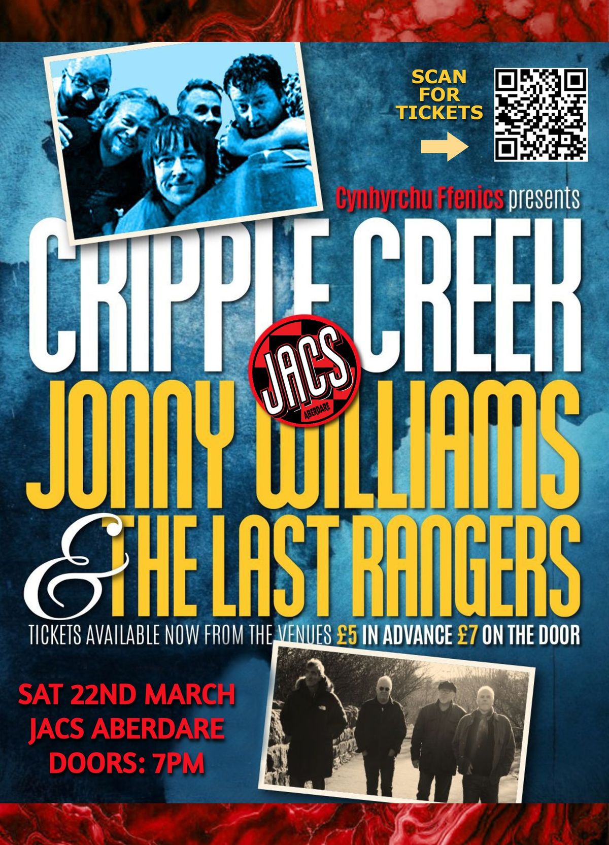 Cripplecreek + Jonny Williams & The Last Rangers @ Jacs Aberdare