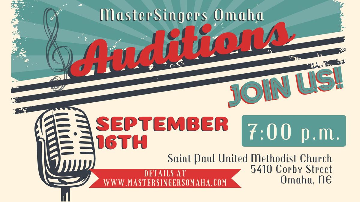 MasterSingers Auditions