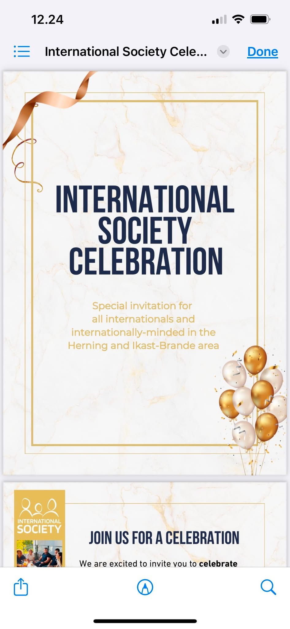 International society celebration 