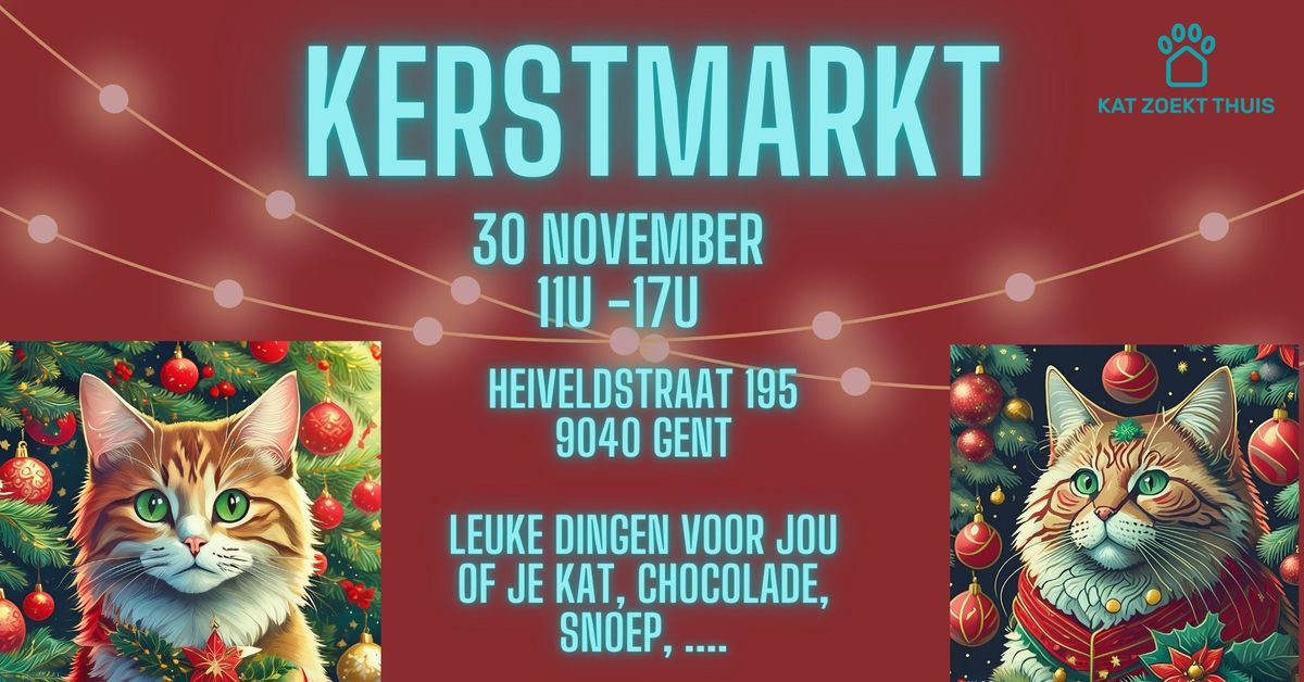 Kat Zoekt Thuis: indoor kerstmarkje Gent 