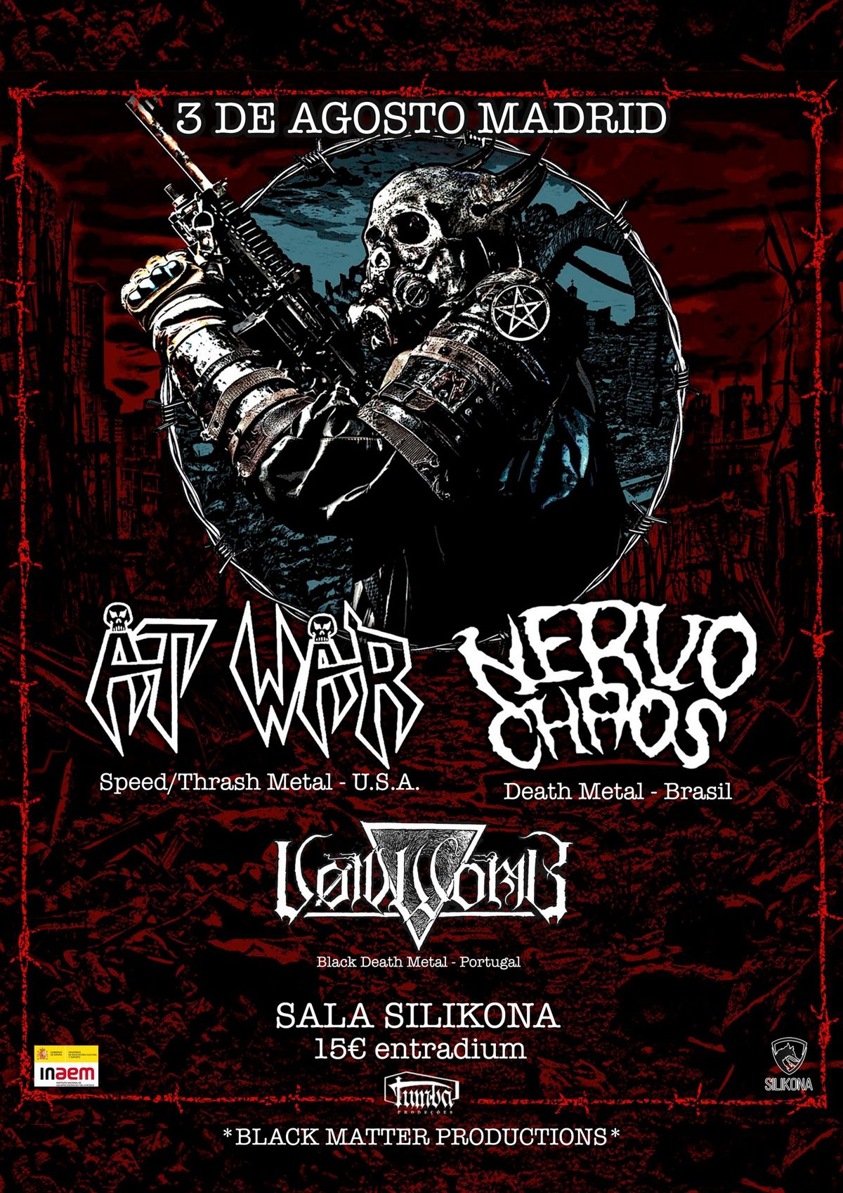 AT WAR + NERVOCHAOS + VOIDWOMB