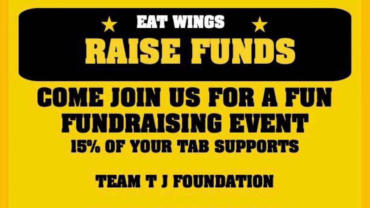 Buffalo Wild Wings Fundraising Event for Team TJ Foundation