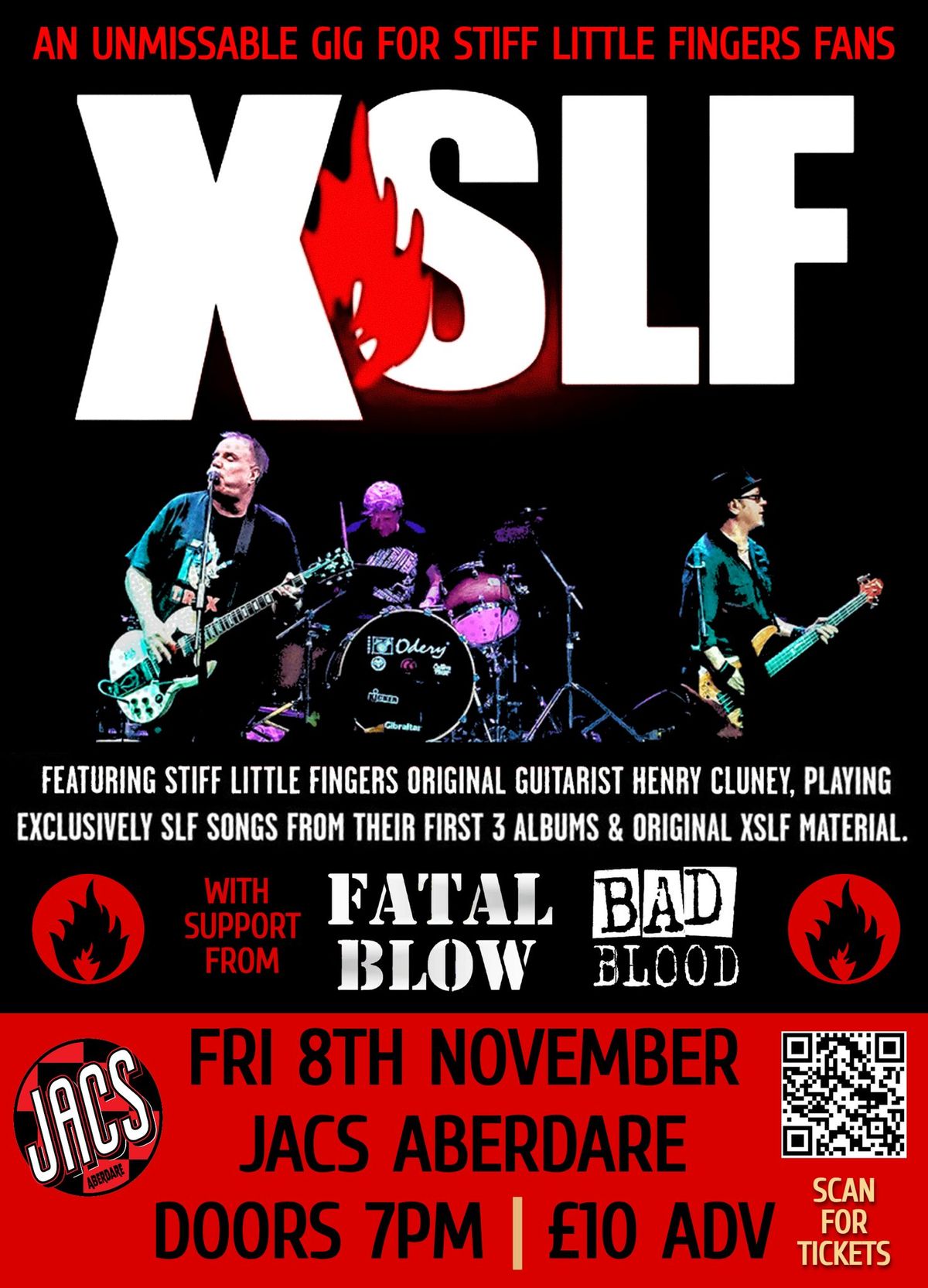 XSLF (Stiff Little Fingers) \/ Fatal Blow \/ Bad Blood @ Jacs Aberdare