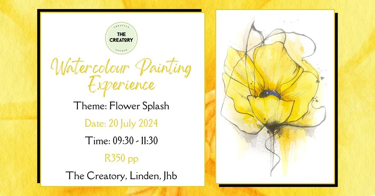 Watercolour Painting Experience: Flower Splash