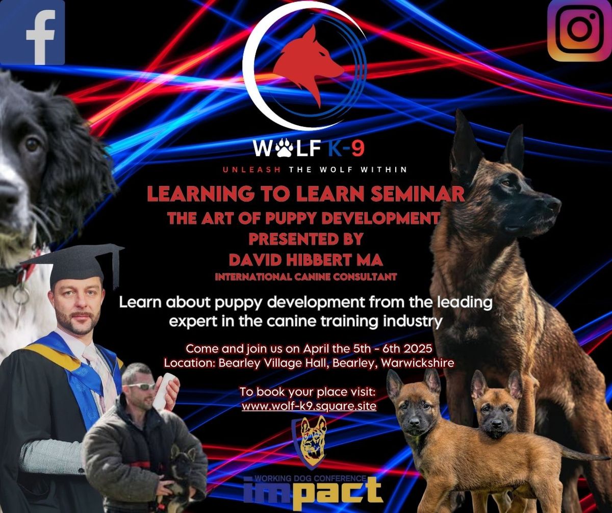 David Hibbert Learning To Learn Seminar - The Art Of Puppy Development