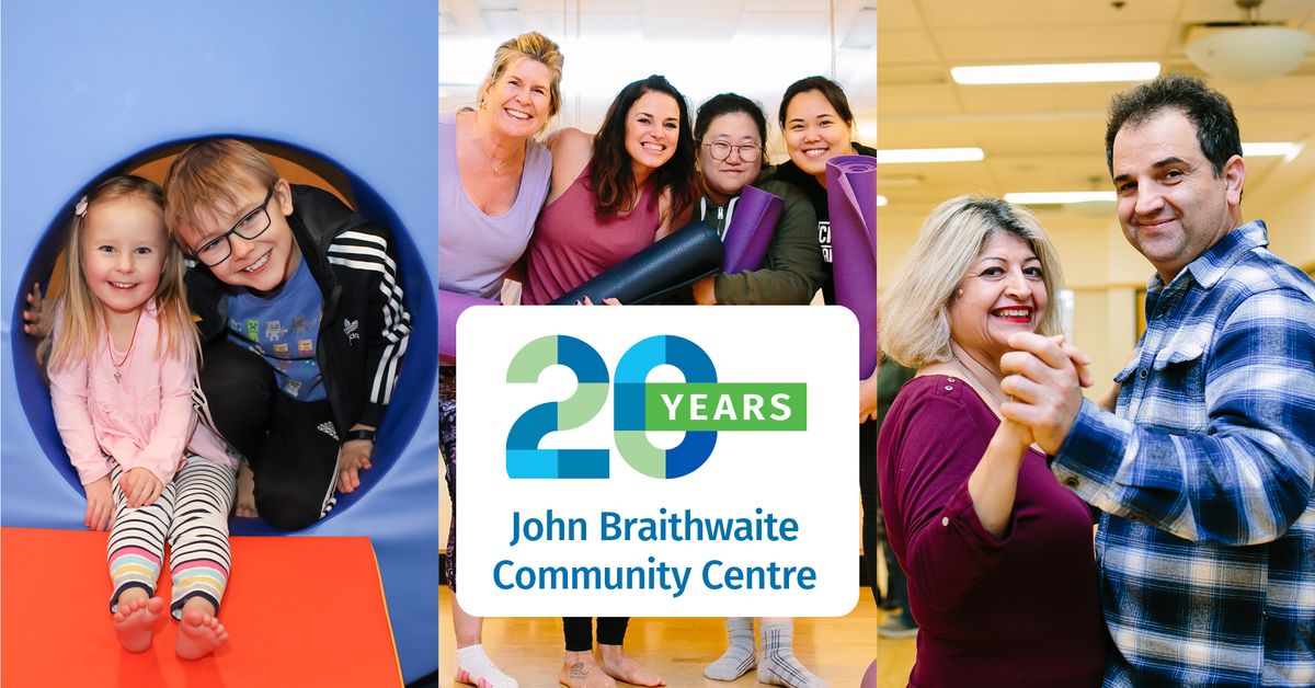 John Braithwaite Community Centre is turning 20!