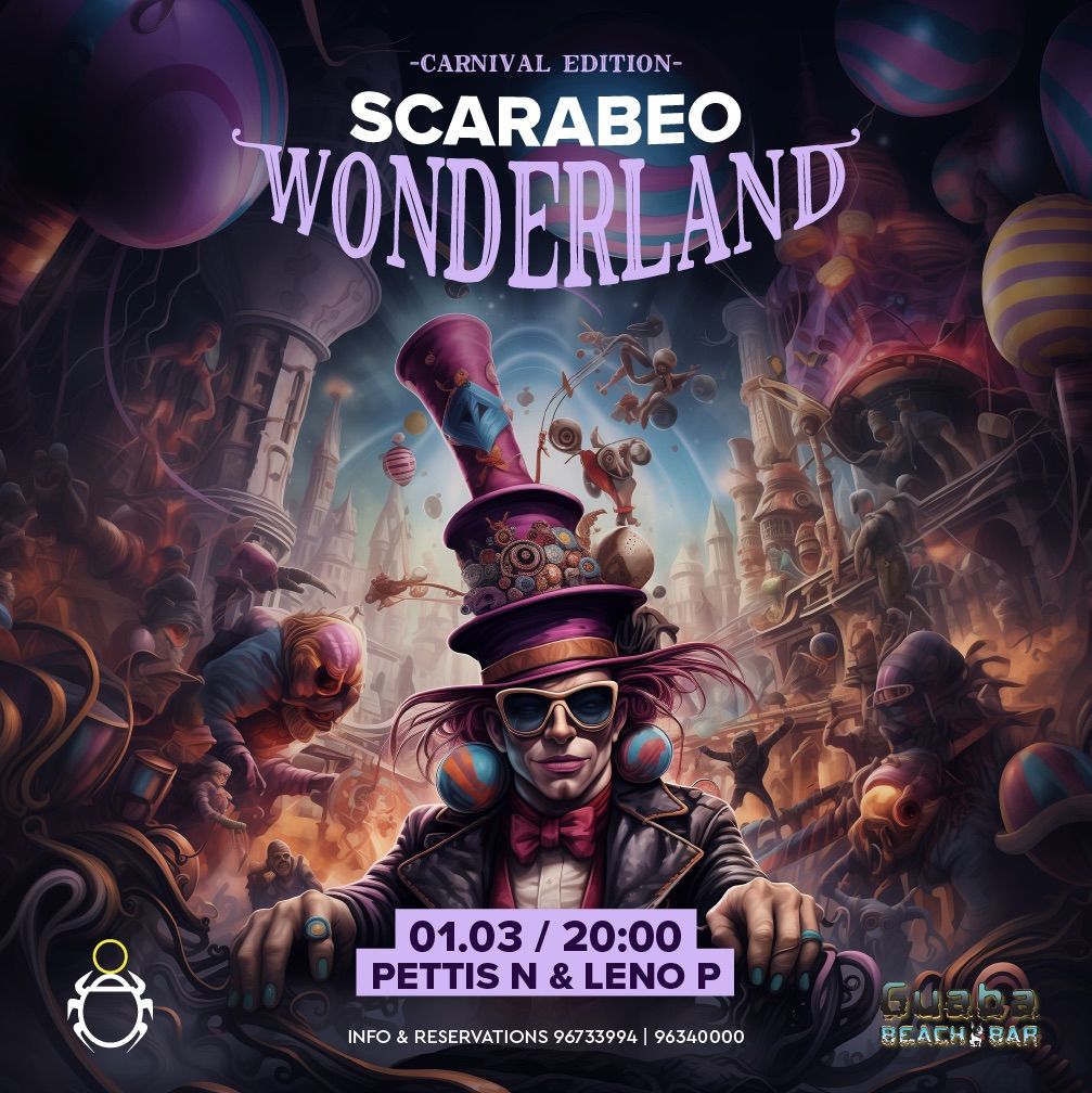 SCARABEO WONDERLAND CARNIVAL PARTY AT GUABA BEACH BAR LIMASSOL || SAT.01\/MAR