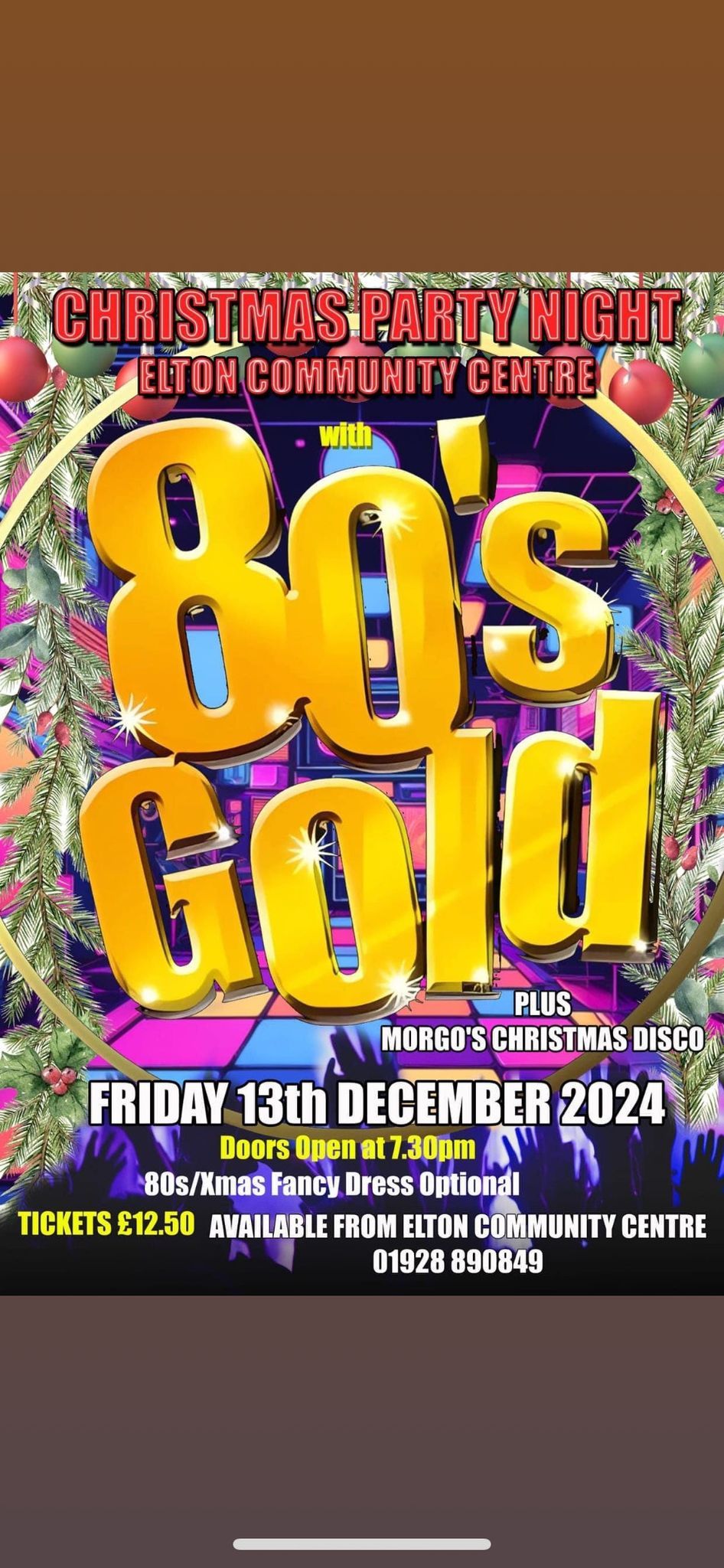 80s gold Christmas party