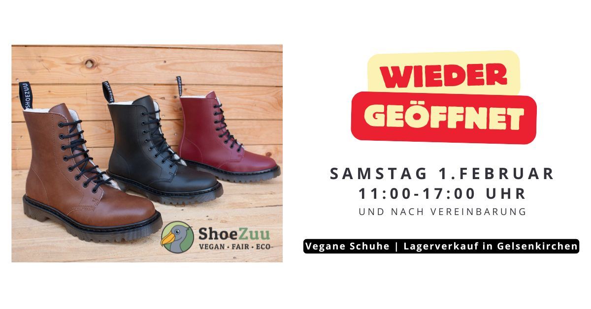 Vegane Schuhe Lagerverkauf Ruhrgebiet - Wieder ge\u00f6ffnet