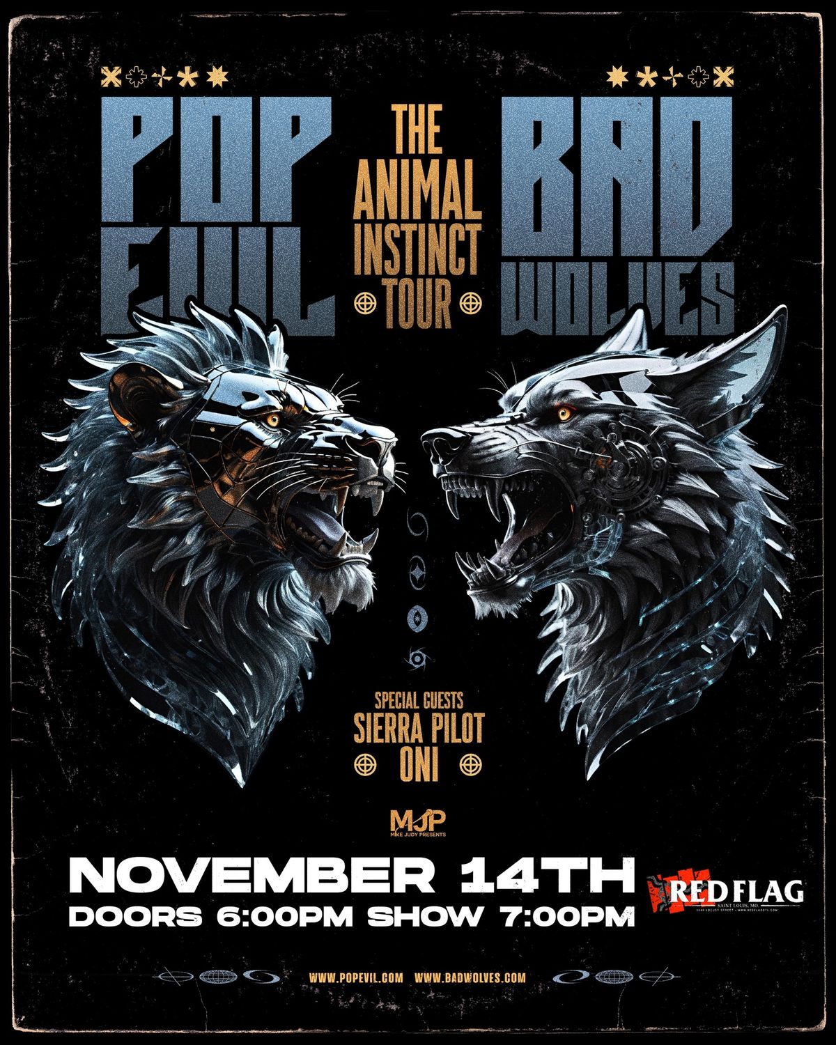 Pop Evil \/\/ Bad Wolves - The Animal Instinct Tour at Red Flag