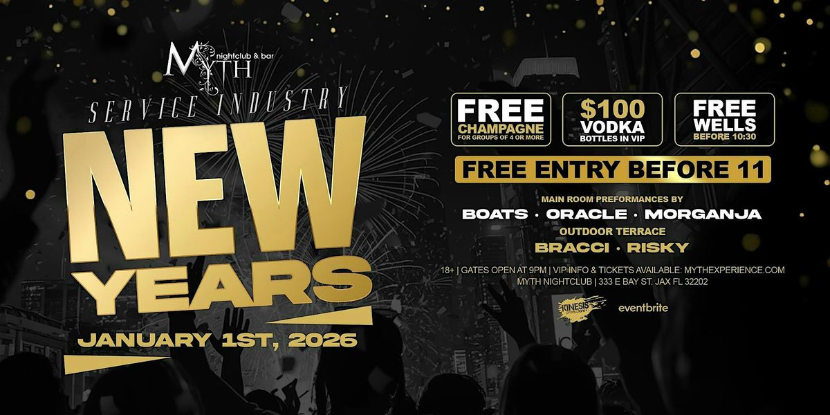 Service Industry New Years at Myth Nightclub 01.01.26