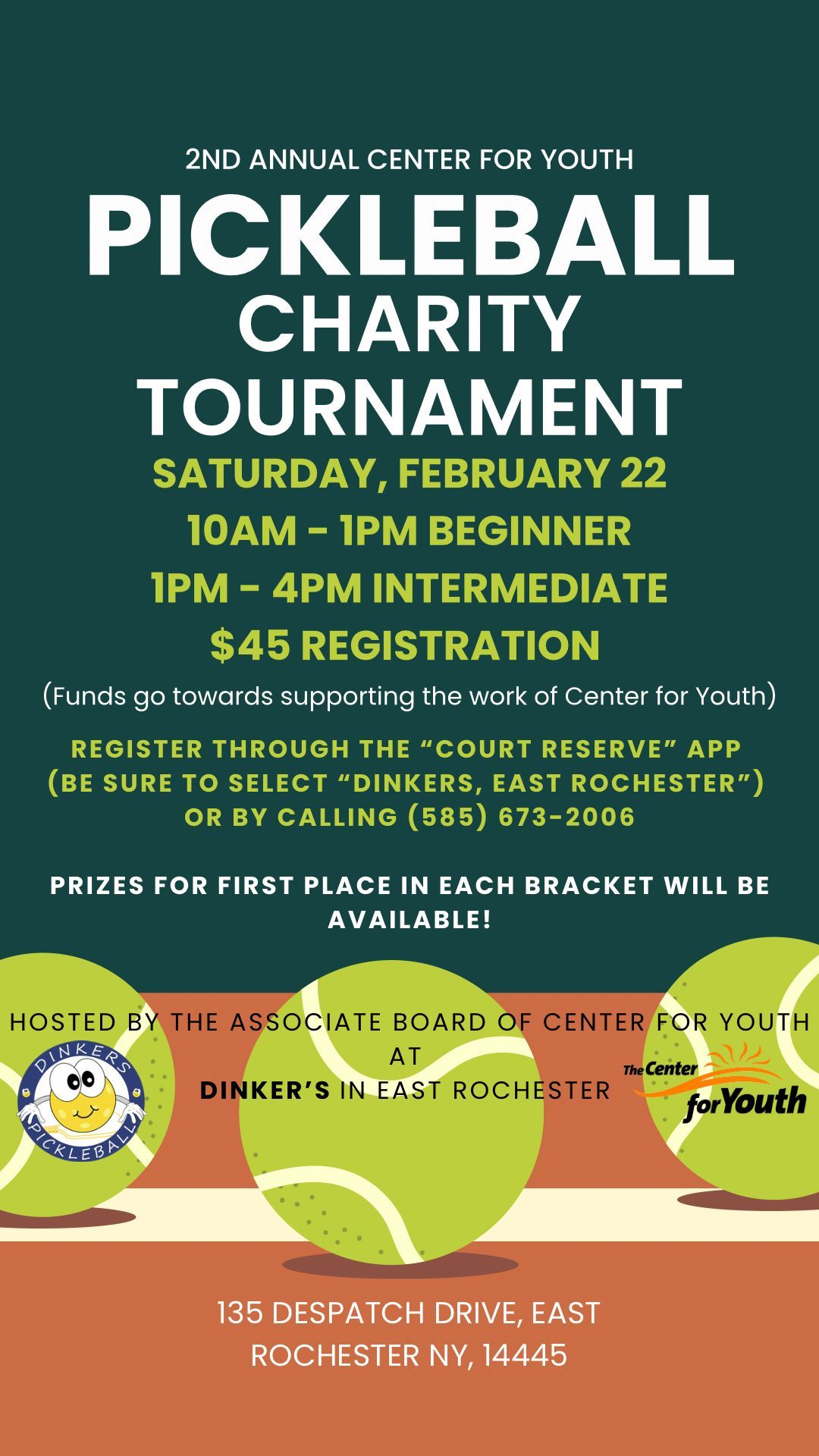 2nd Annual Center for Youth Pickleball Charity Tournament