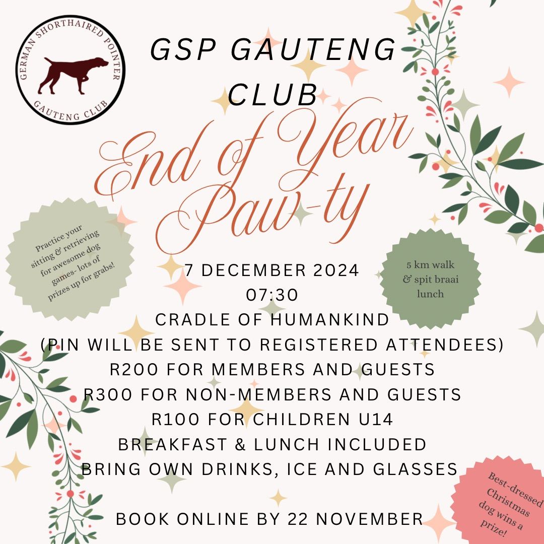 GSP Gauteng Club End of Year Paw-ty