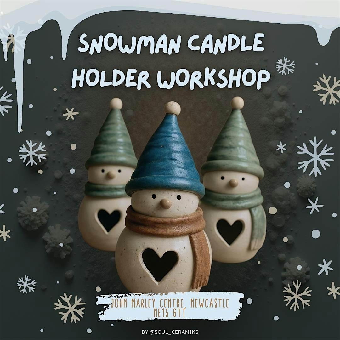 Snowman Tealight Holder - Pottery Workshop