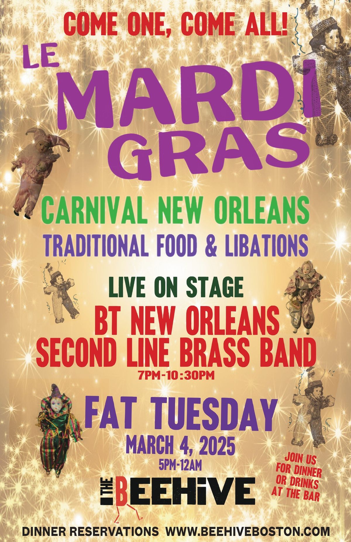 FAT TUESDAY at THE BEEHIVE!