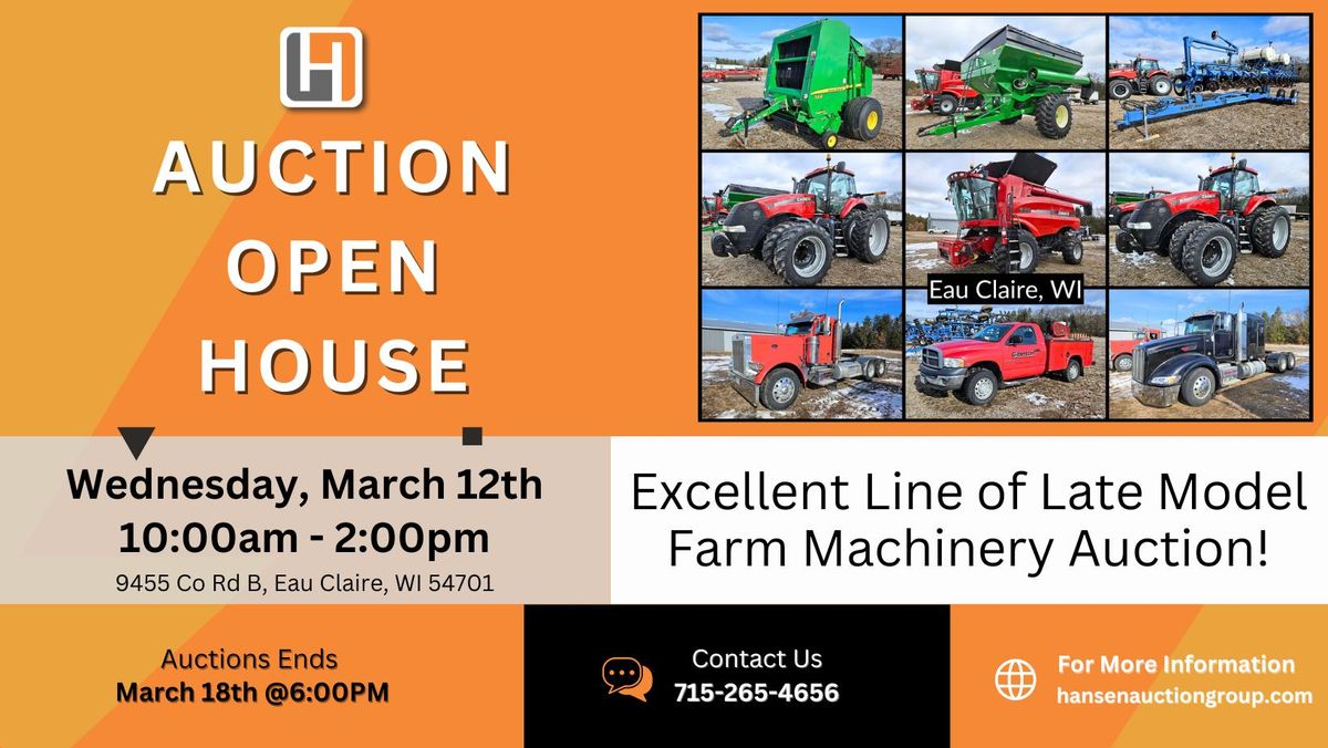 Open House and Auction Preview | Eau Claire, WI Auction 