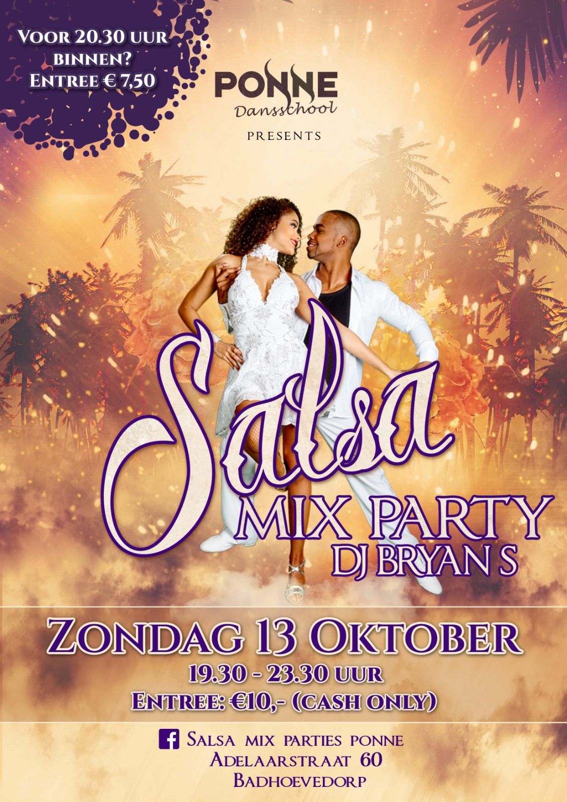 Salsa mix party 13 Oktober- Dansschool Ponne