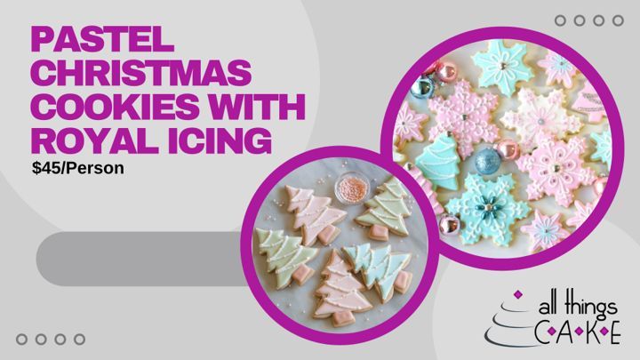 Pastel Christmas Cookies with Royal Icing