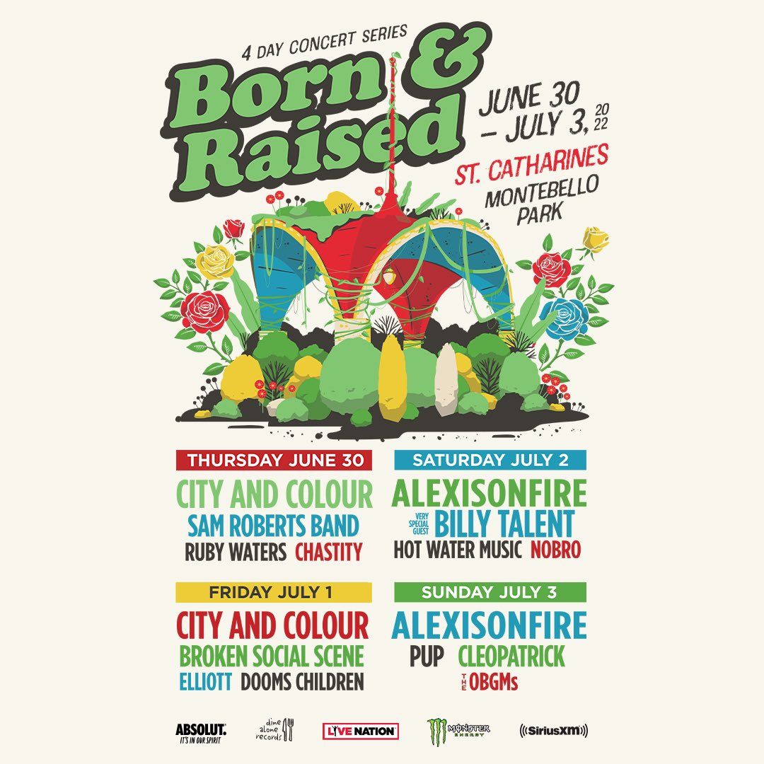 Born and Raised Music Festival (2 Day Pass) with Alexisonfire, City and Colour