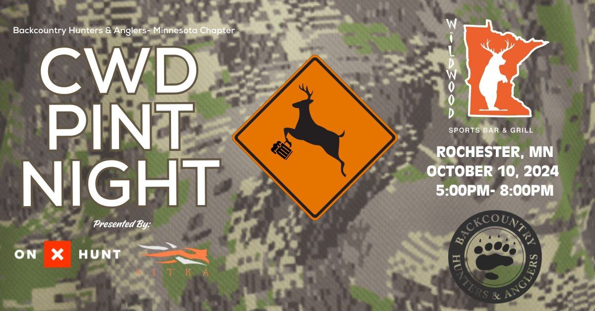 Rochester CWD Pint Night- Presented by OnX Hunt & Sitka Gear