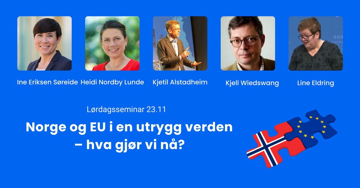 Norge og EU i en utrygg verden \u2013 hva gj\u00f8r vi n\u00e5?