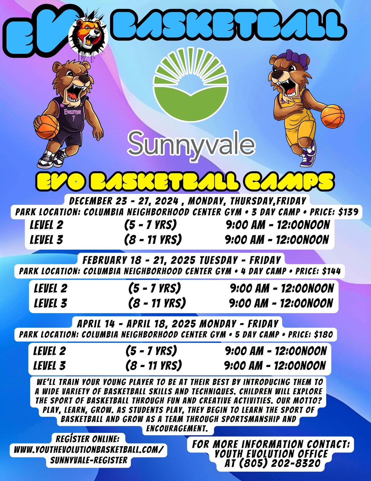 Youth Evolution Basketball Sunnyvale Camps