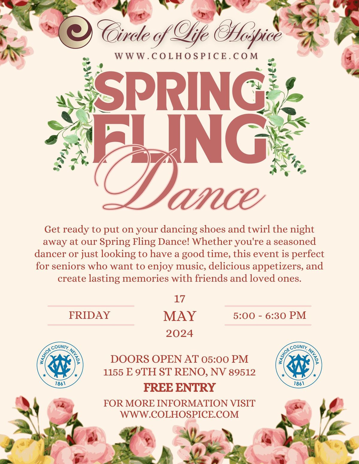 Spring Fling Dance from Circle of Life Hospice & Washoe County Senior Services