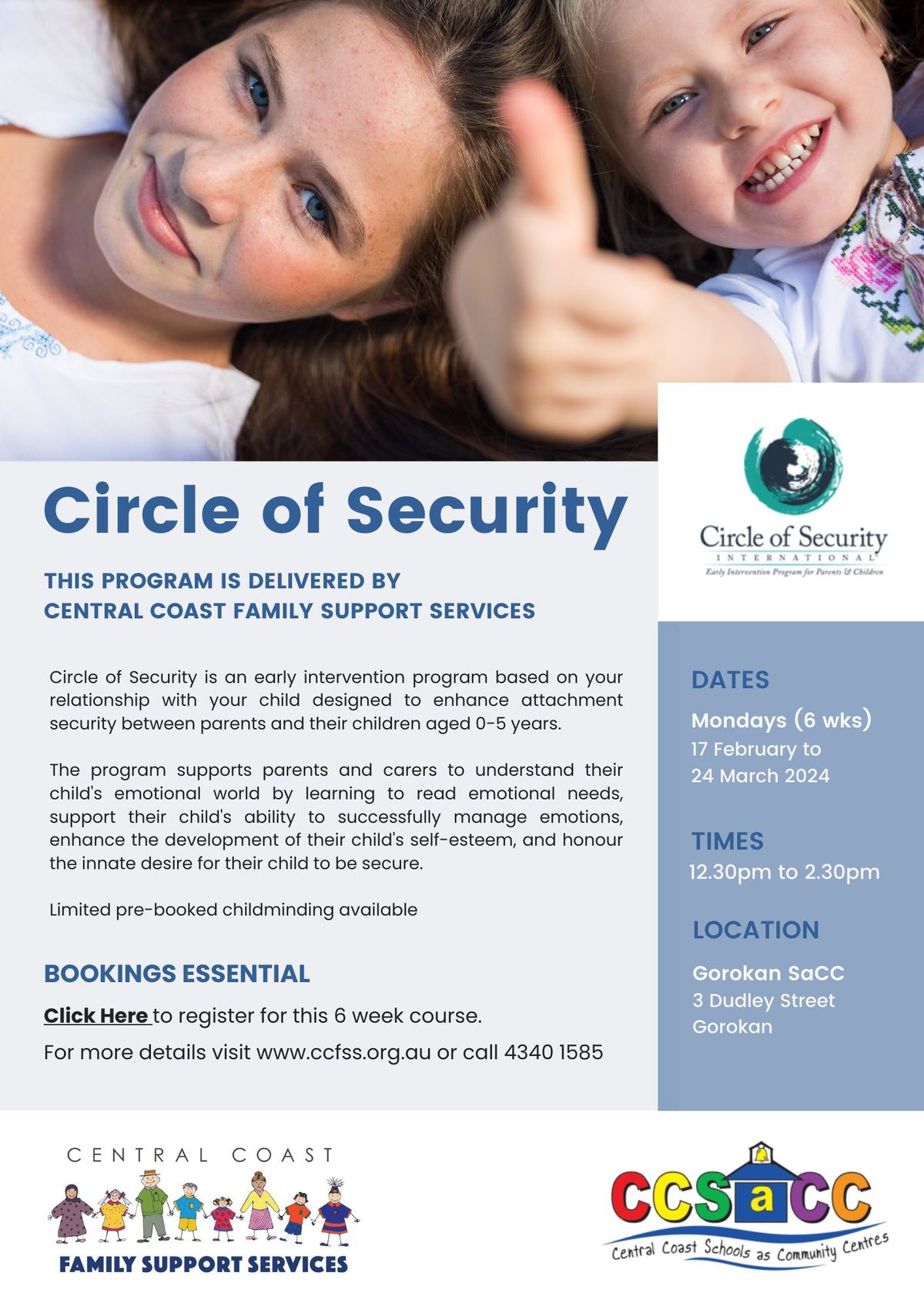 CIRCLE OF SECURITY (6 week parenting course)