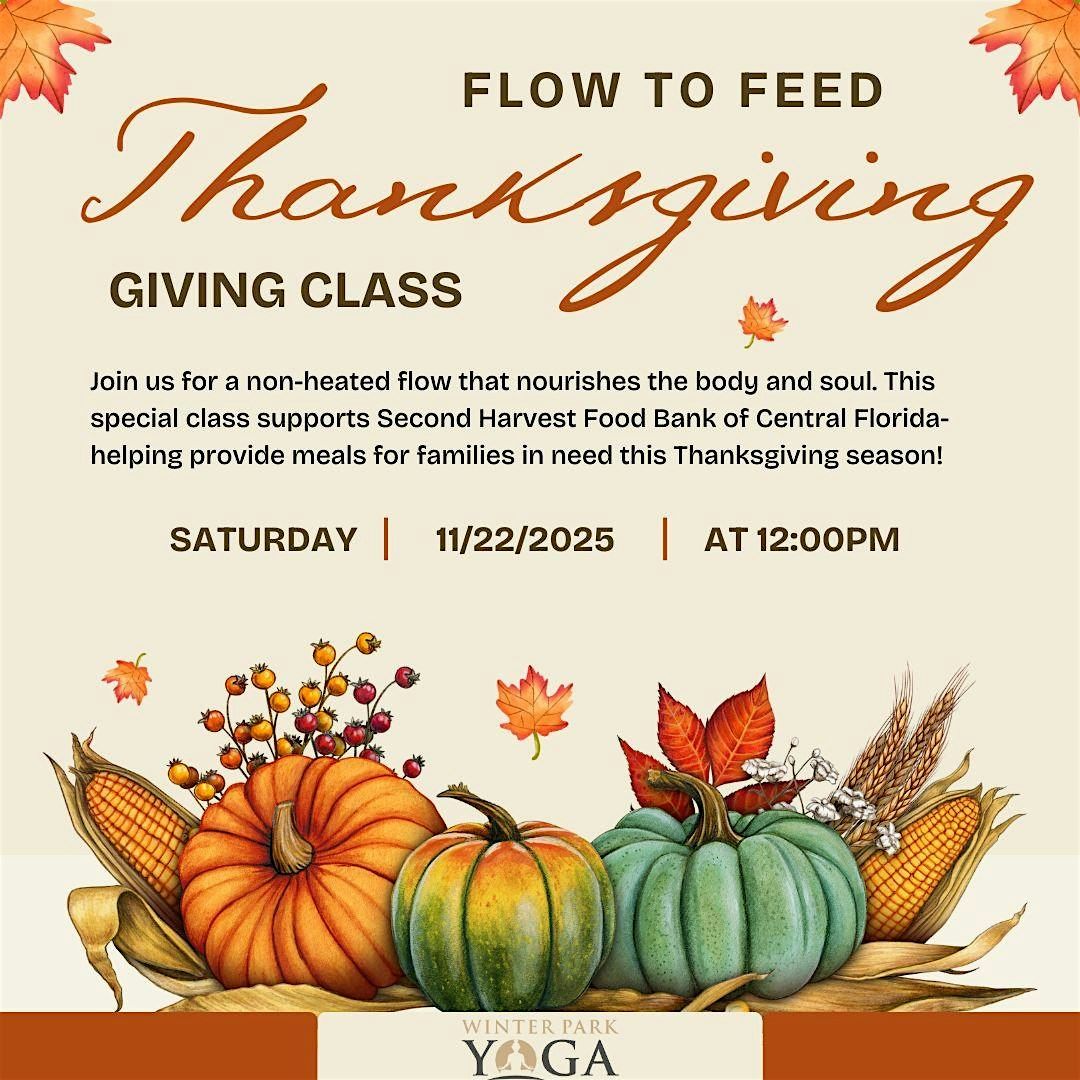 Flow to Feed: A Thanksgiving Giving Class