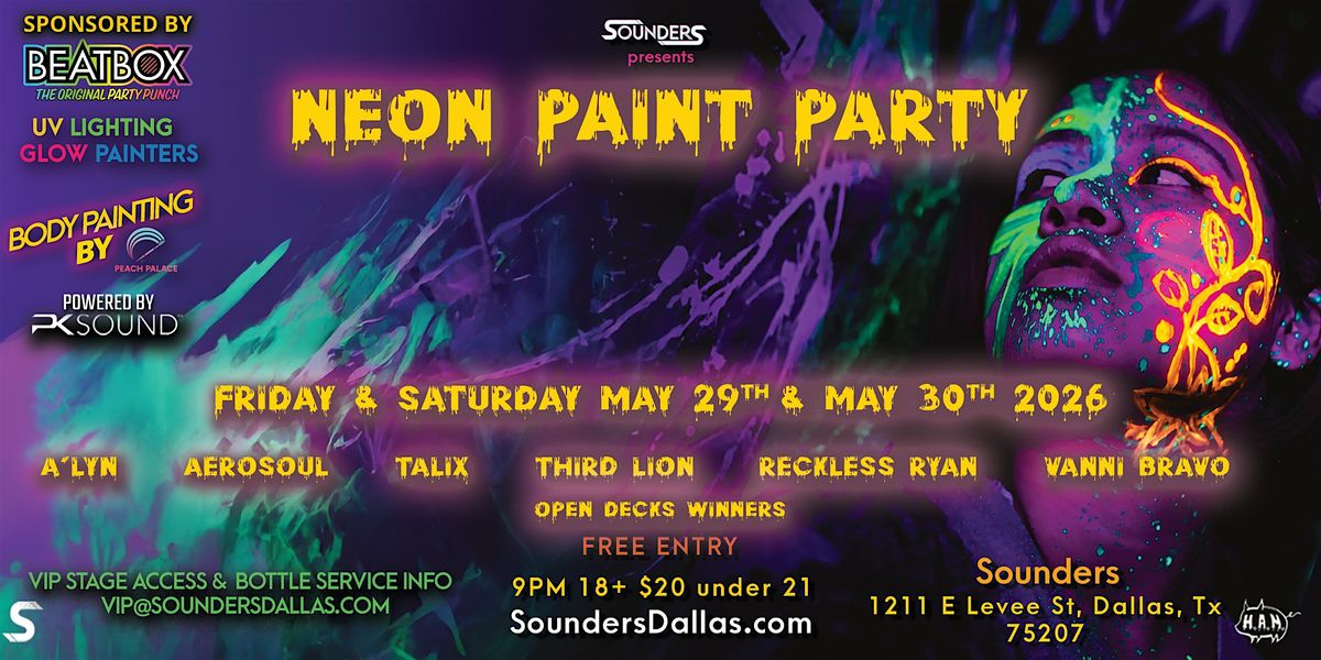 Neon Paint Party - 5\/29 & 5\/30 Dallas, TX