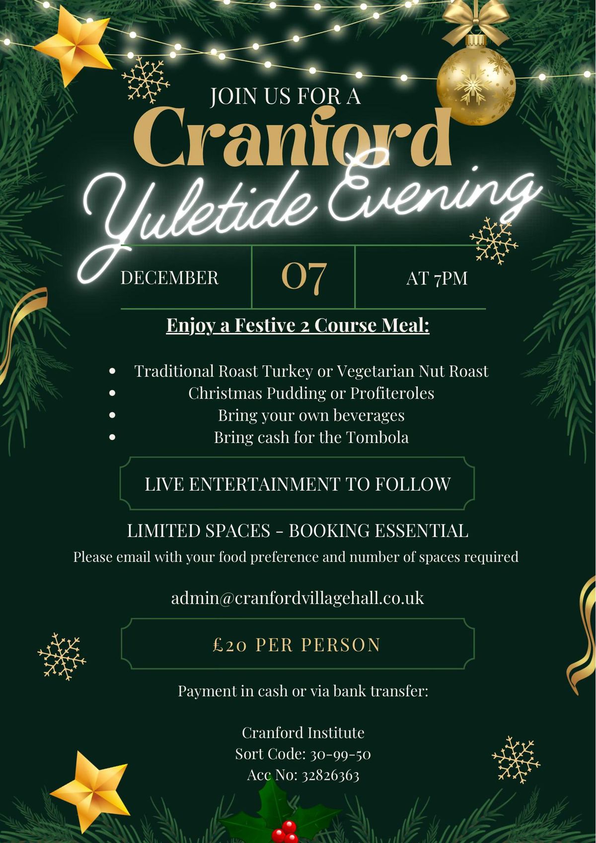 Cranford Yuletide Evening