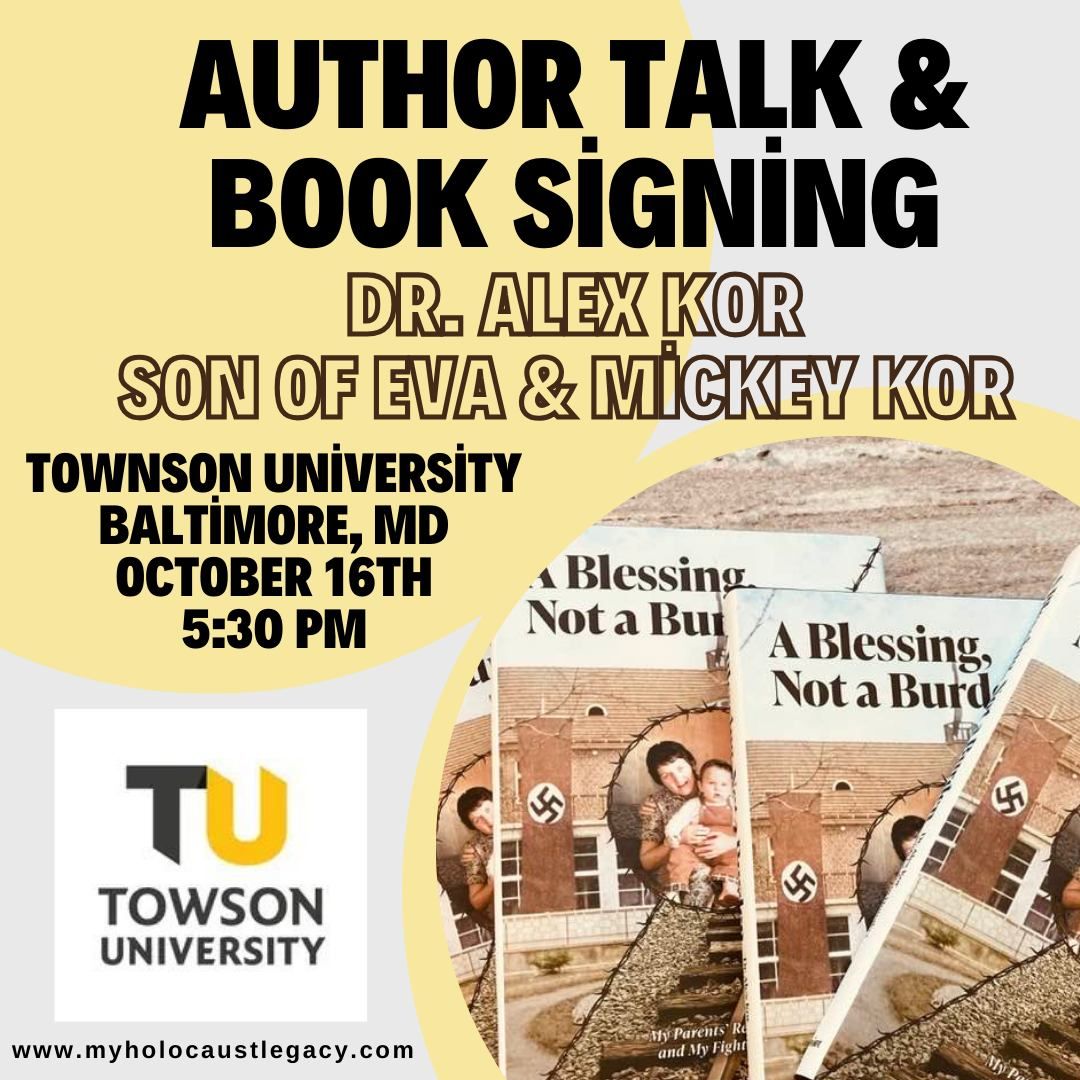 Author Talk & Book Signing at Townson University, Maryland