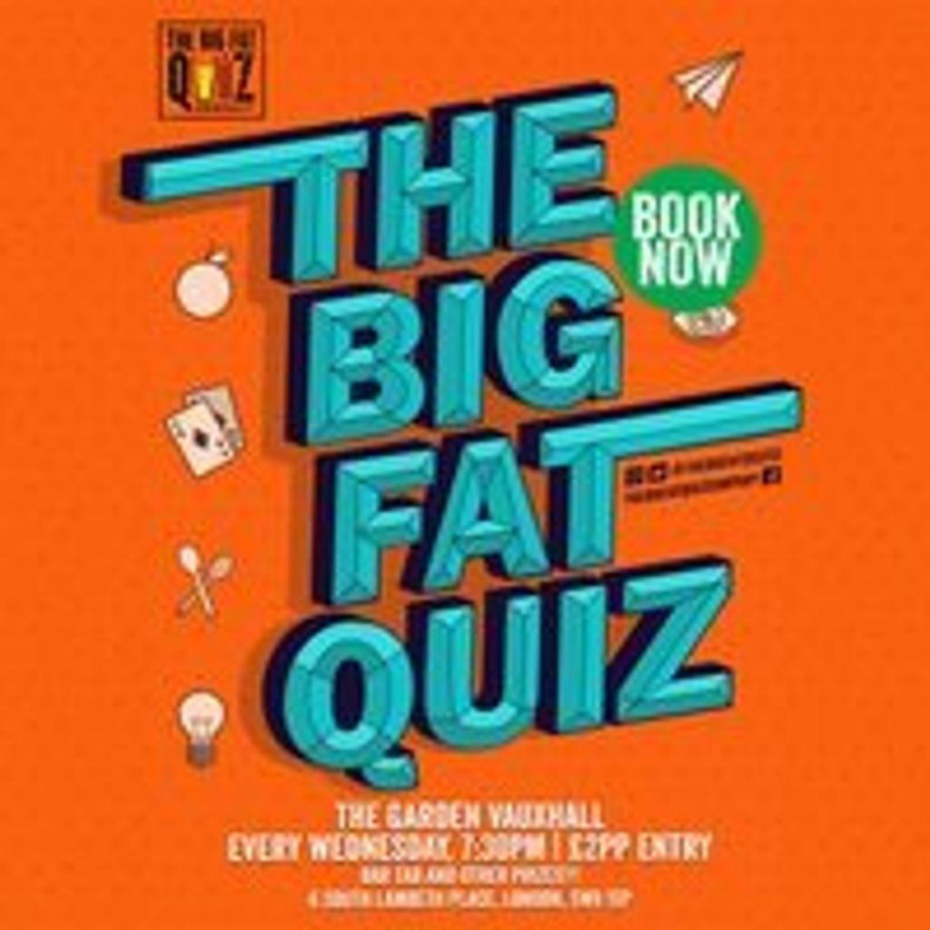 Christmas at The Garden Vauxhall: The Big Fat Quiz Wednesdays!