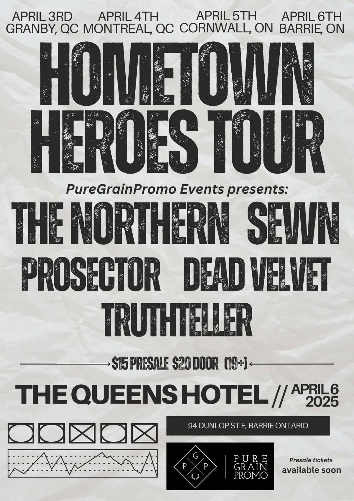 Hometown Heroes Tour - The Northern with Sewn, Prosector, Dead Velvet & Truthteller 