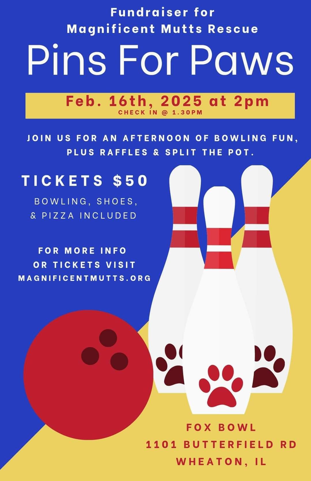 Pins For Paws Fundraiser Event