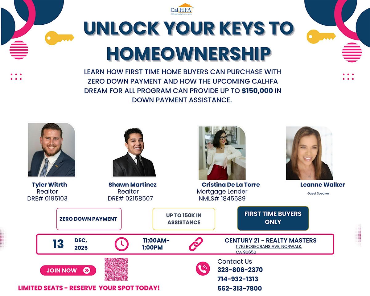 Unlock Your Keys: CalHFA Dream for All Workshop