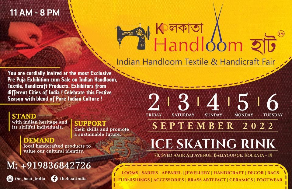 Kolkata Handloom Haat 2025, Kolkata Ice Skating Rink, 2 September to 6