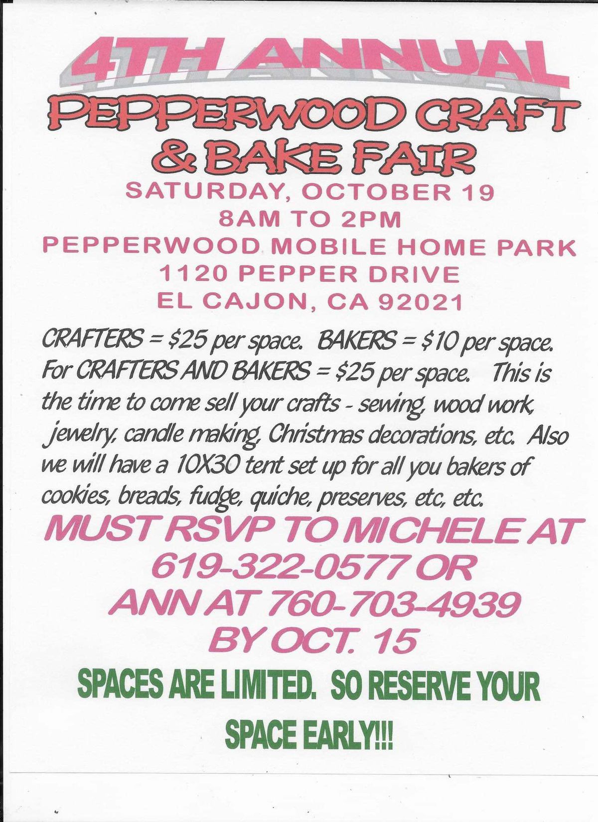 Pepperwood Craft & Bake Fair