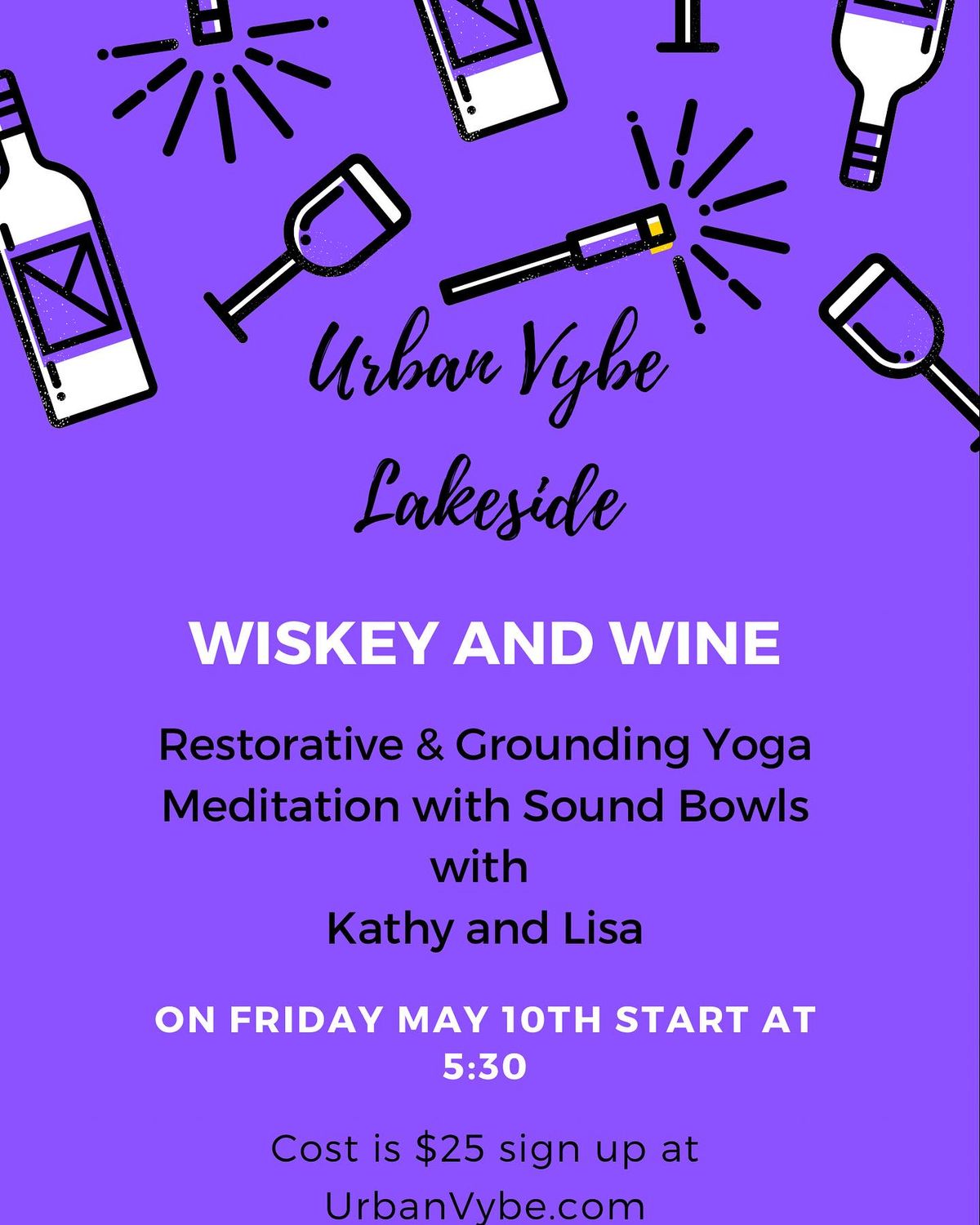 Whiskey & Wine Happy Hour ? Yin Yoga + Meditation 