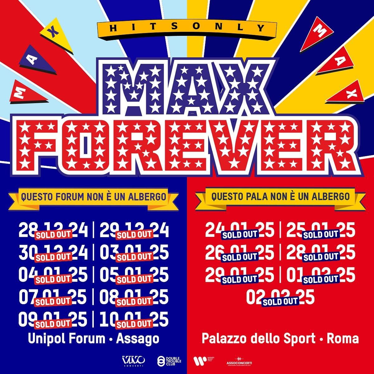 Max Forever Max Pezzali LIVE @ROMA Palazzo dello Sport 