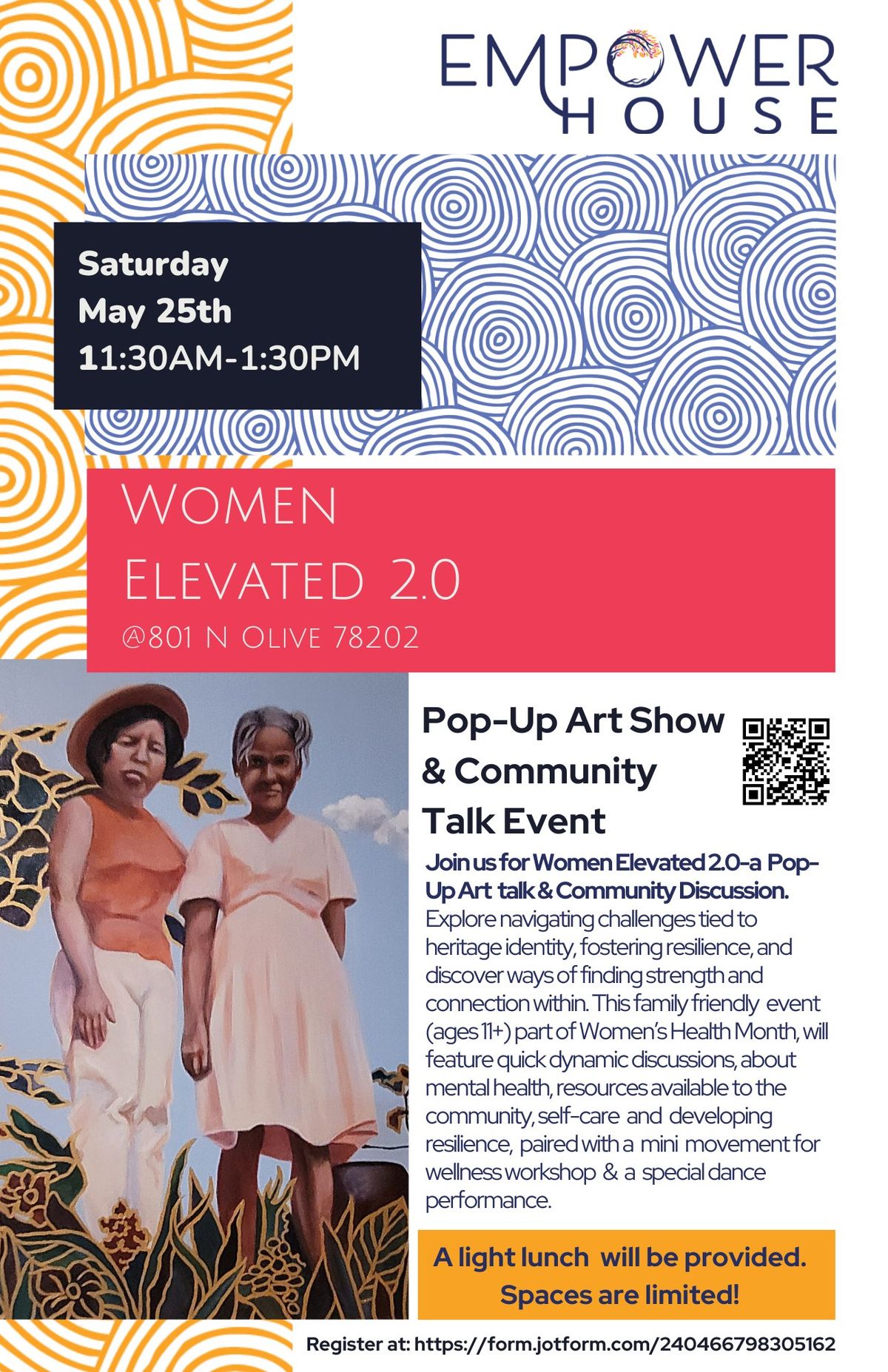 Women Elevated 2.0 Pop Up Art Show & Community Talk