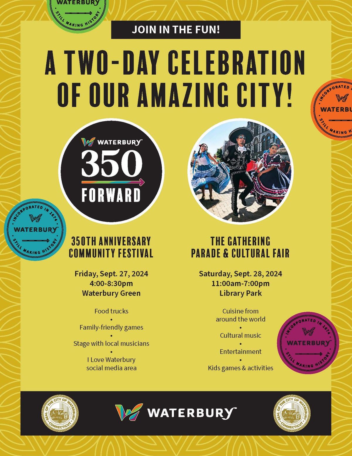 Waterbury 350th Anniversary Community Festival 