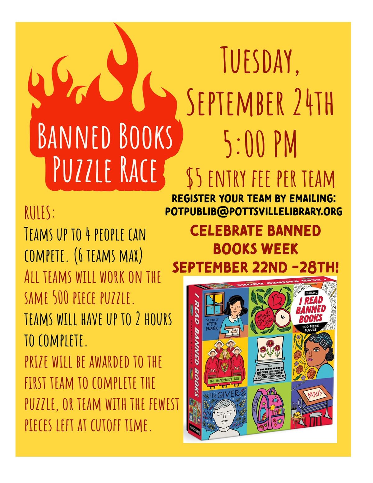 Banned Books Puzzle Race