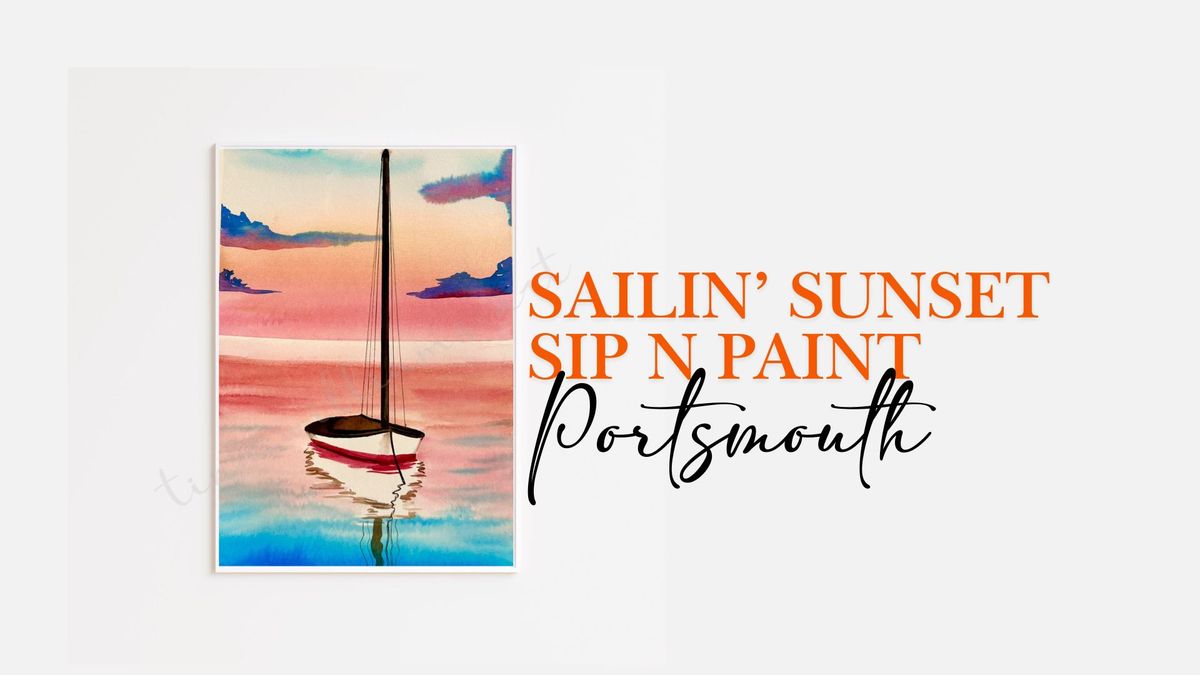 Sailin' Sunset Sip N Paint Portsmouth