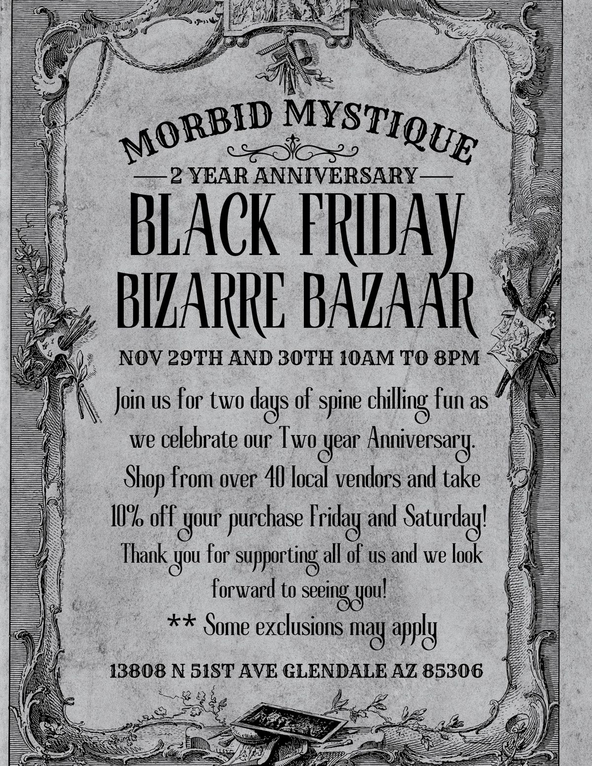 Black Friday Bizarre Bazaar 10% Off Storewide